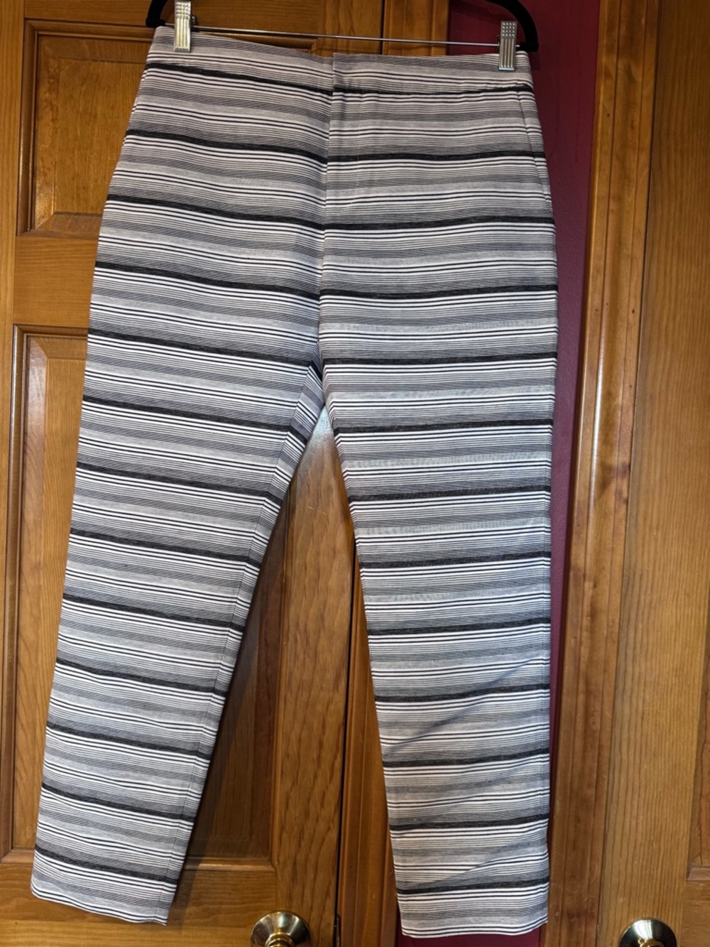 Creatures Of The Wind -  Striped Ankle Pants - Black & Gray